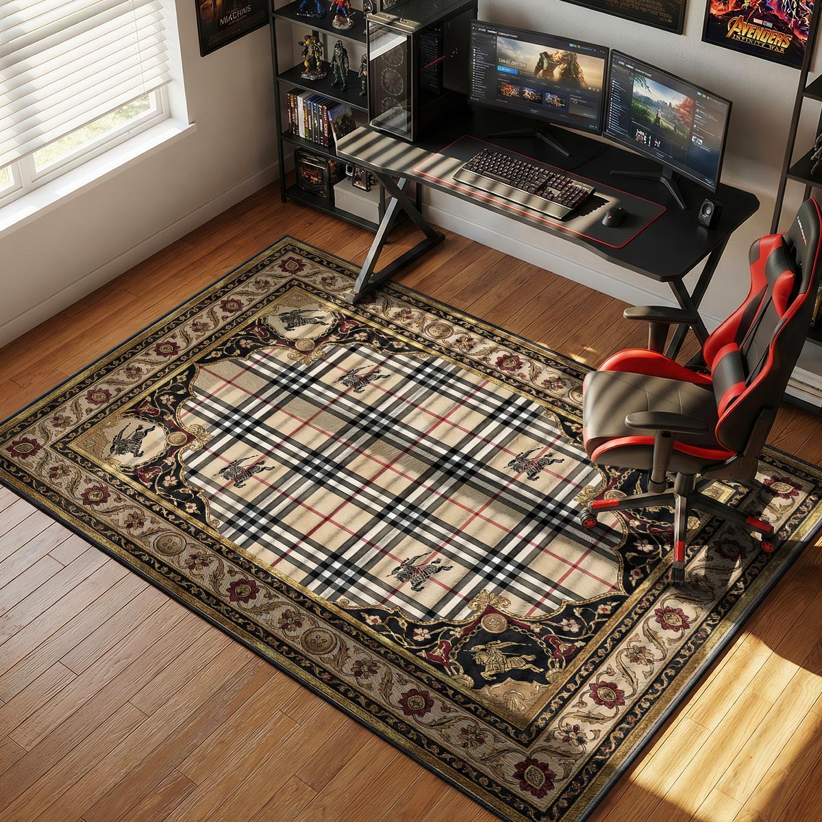 Burberry Check Luxury Streetwear Floor Decor rug — main product view