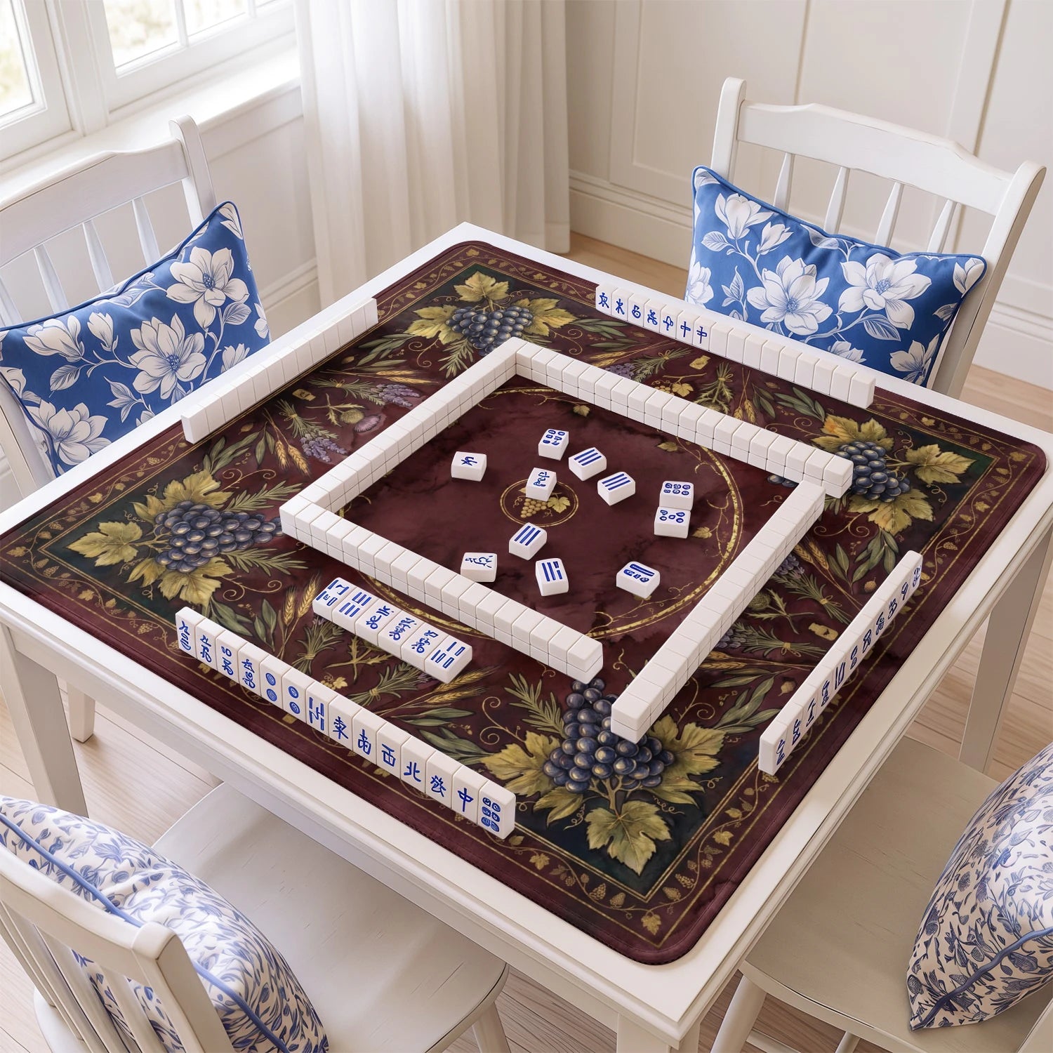 Burgundy Vineyard Mahjong Mat - Mah Jongg Mat