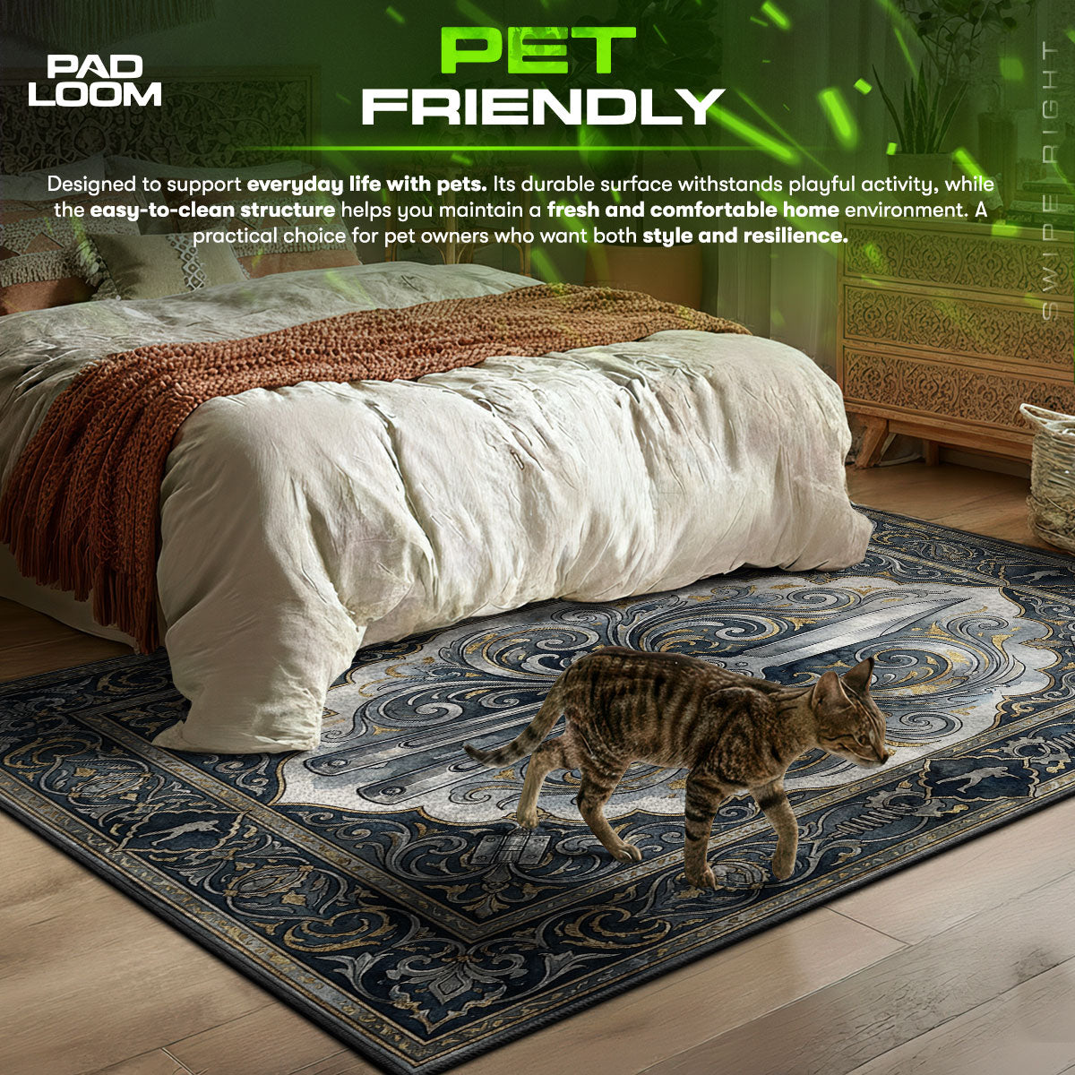 Butterfly Knife Silver Elite Rug - CS2 Chair Mat