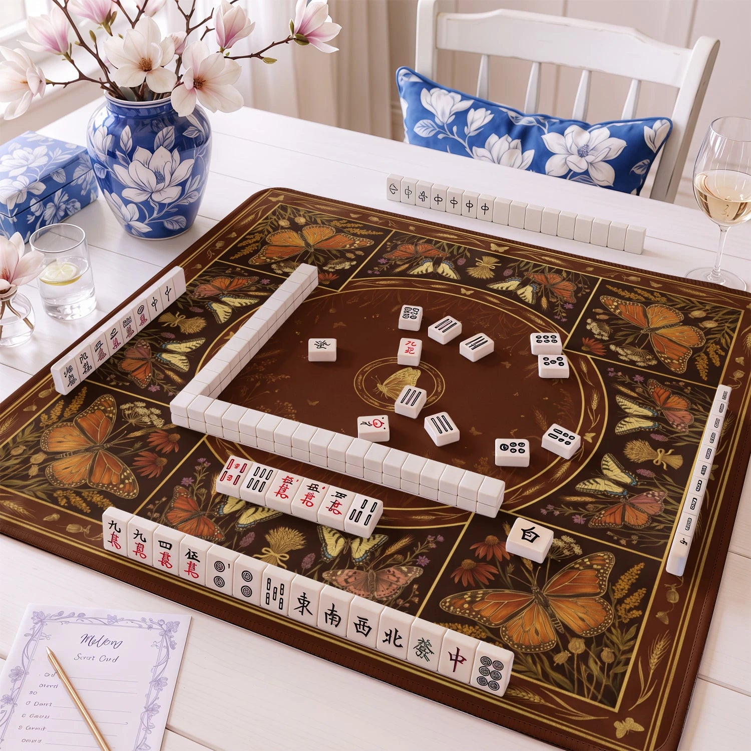 Butterfly Meadow Mahjong Mat - Mah Jongg Mat
