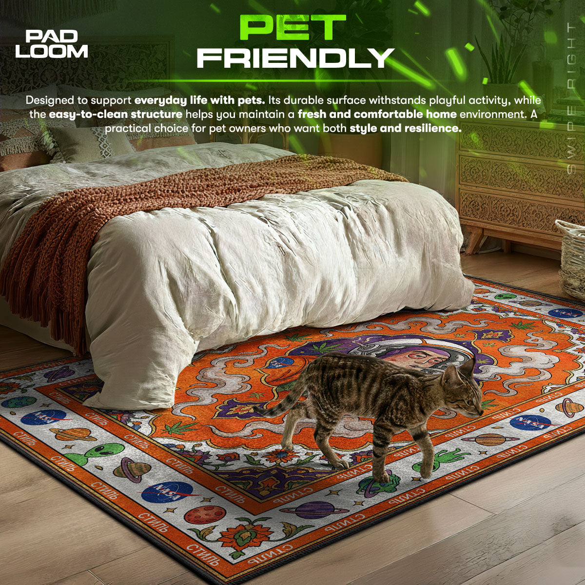 Detailed close-up of Buzz rug pattern