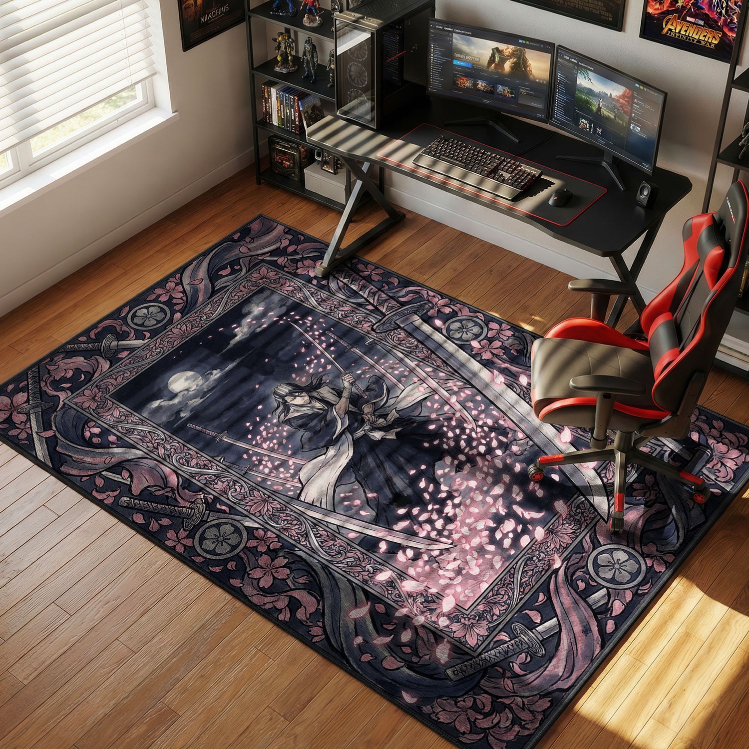 Byakuya Kuchiki Senbonzakura Rug - Bleach Chair Mat