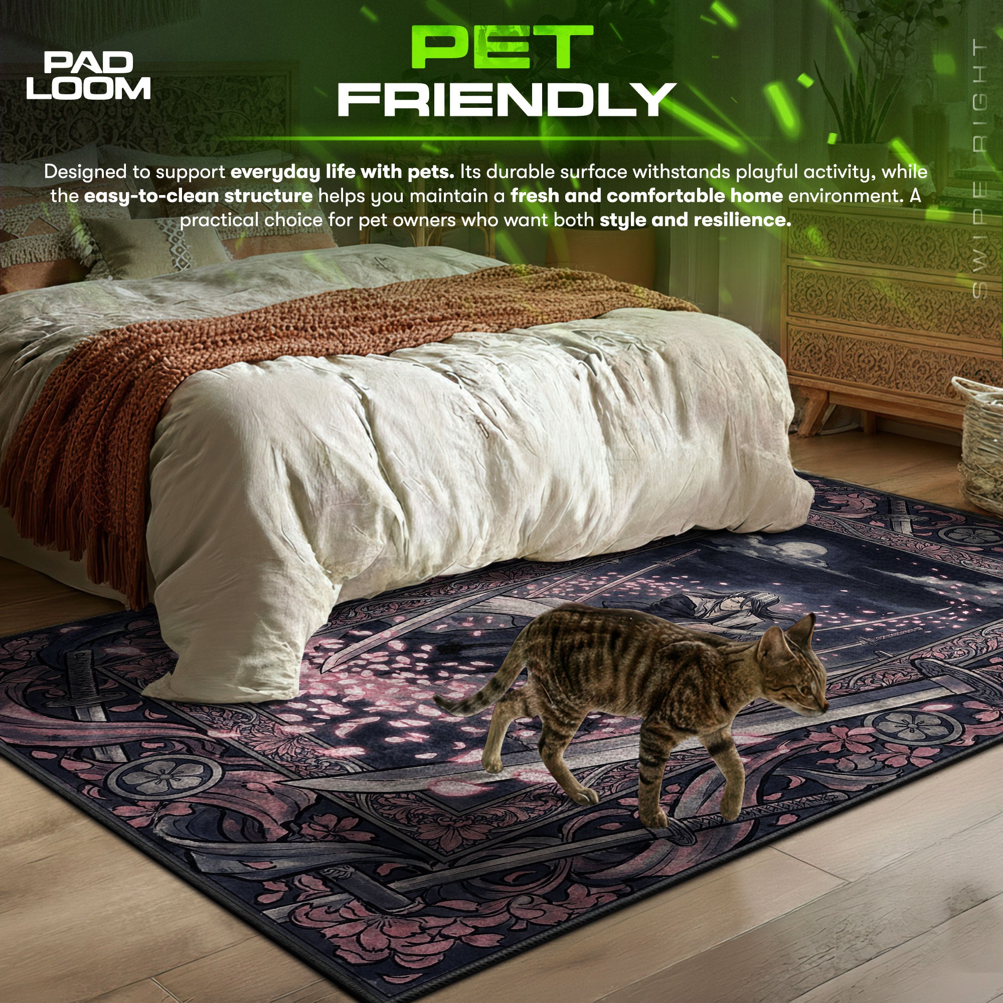 Byakuya Kuchiki Senbonzakura Rug - Bleach Chair Mat