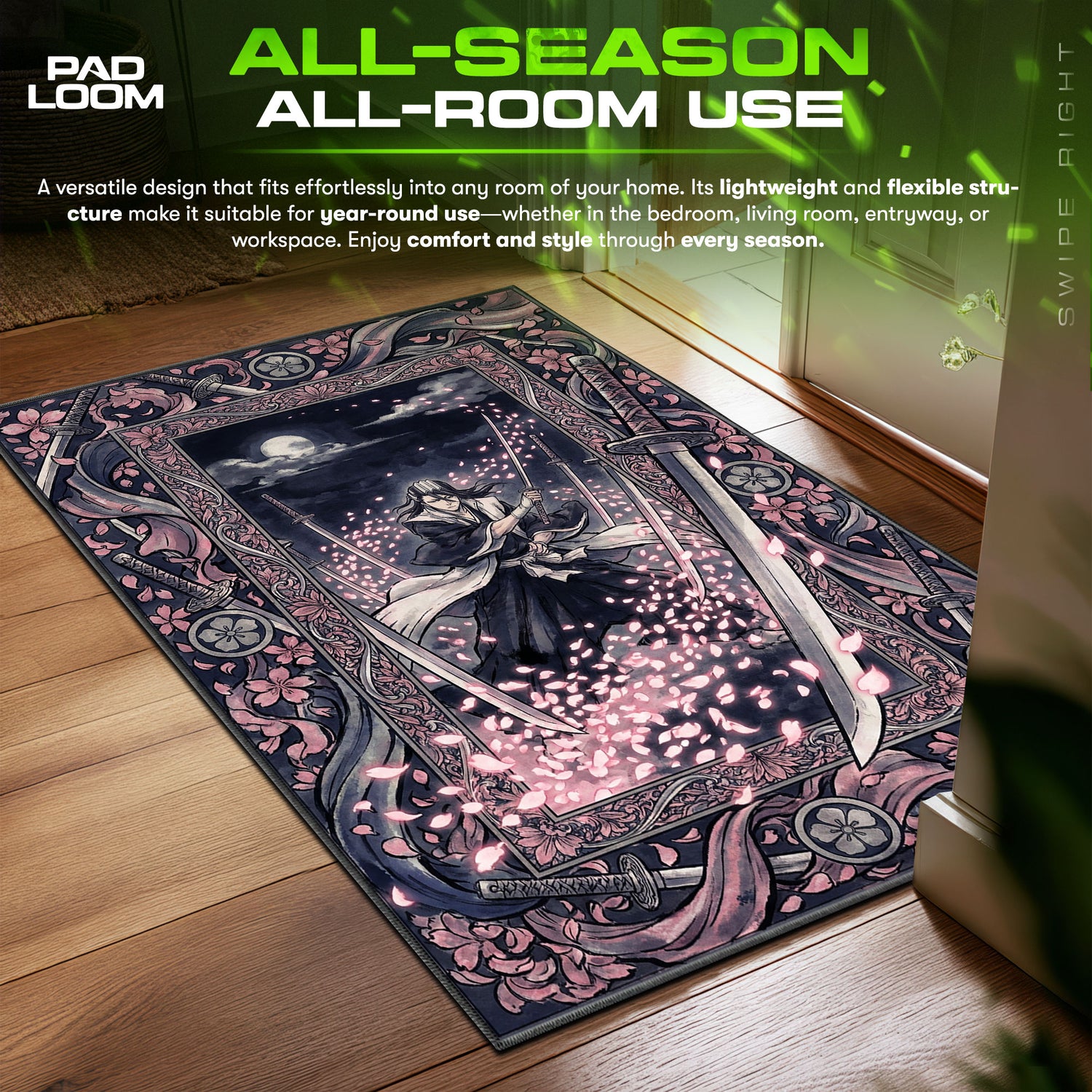 Byakuya Kuchiki Senbonzakura Rug - Bleach Chair Mat