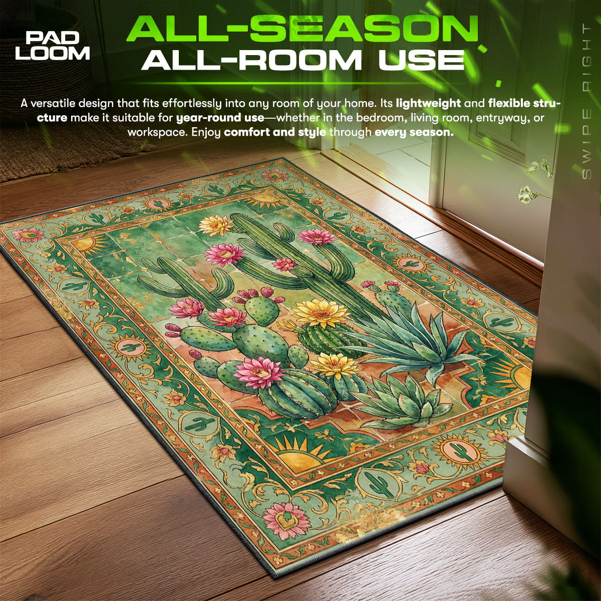 Detailed close-up of Cactus rug pattern