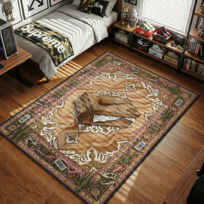 Cactus Swoosh Box Rug - Streetwear Floor Mat