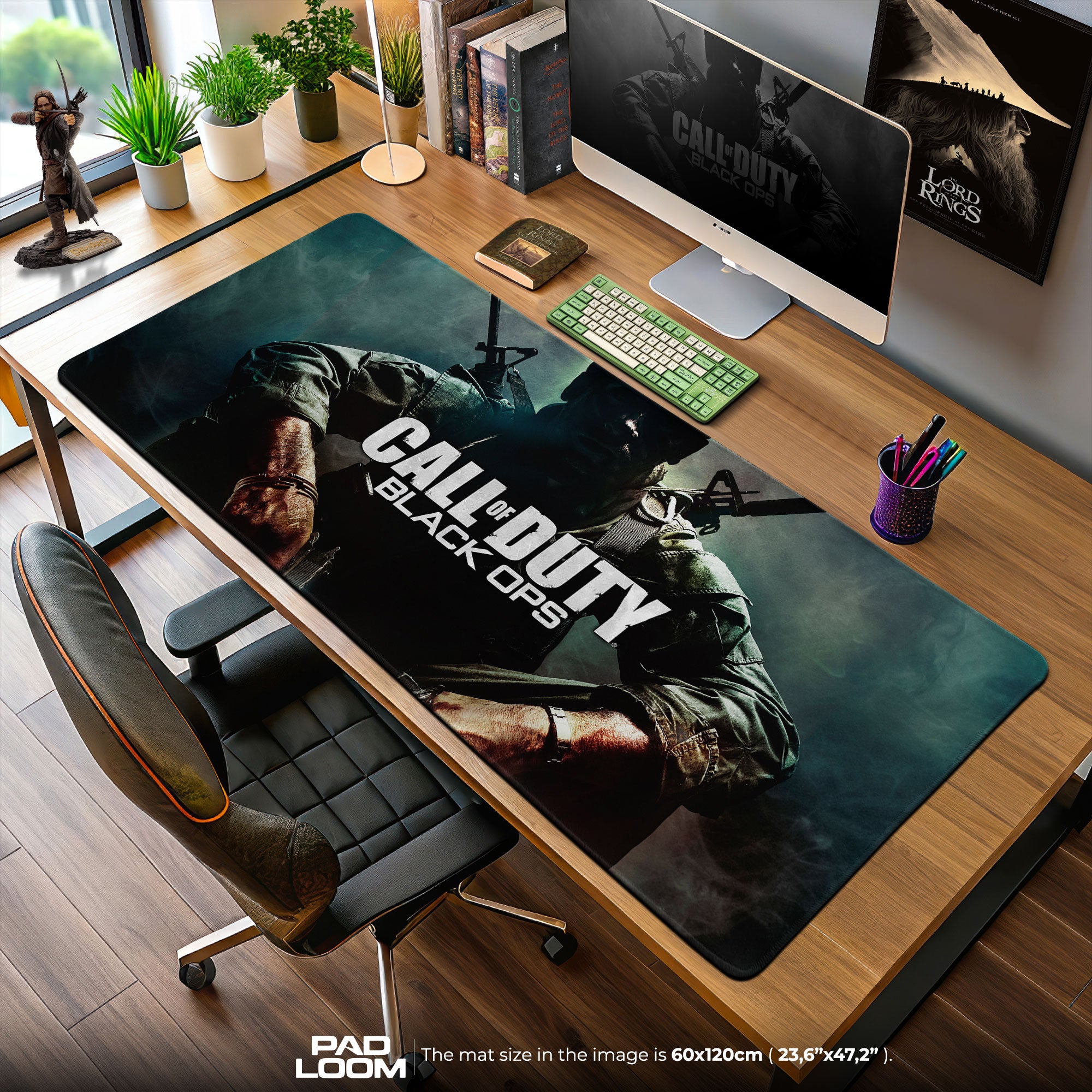 Call of Duty Mouse Pad, Black Ops Soldier Gamer Desk Mat