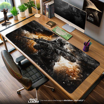 Call of Duty Mouse Pad, Explosive Battle Soldier Gamer Desk Mat
