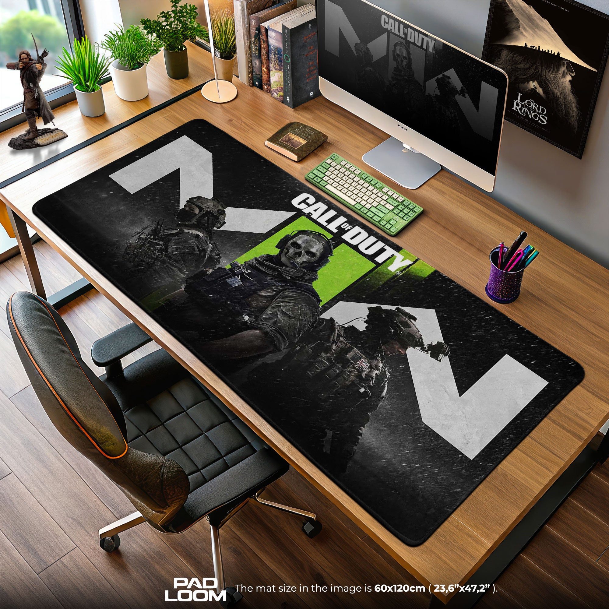 Call of Duty Mouse Pad, Modern Warfare Ghost Gamer Desk Mat