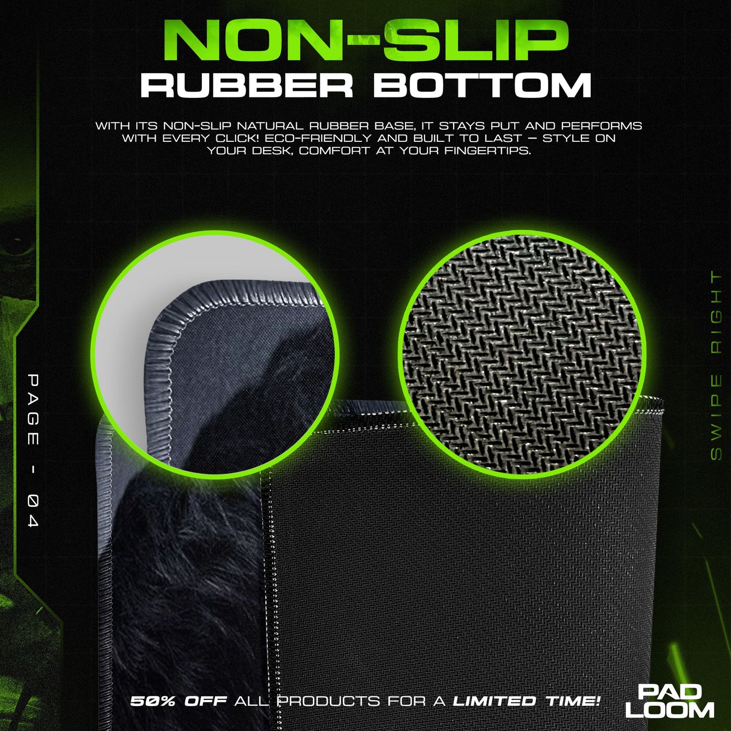 Call of Duty Mouse Pad, Soldier Shadows Gamer Desk Mat Padloom