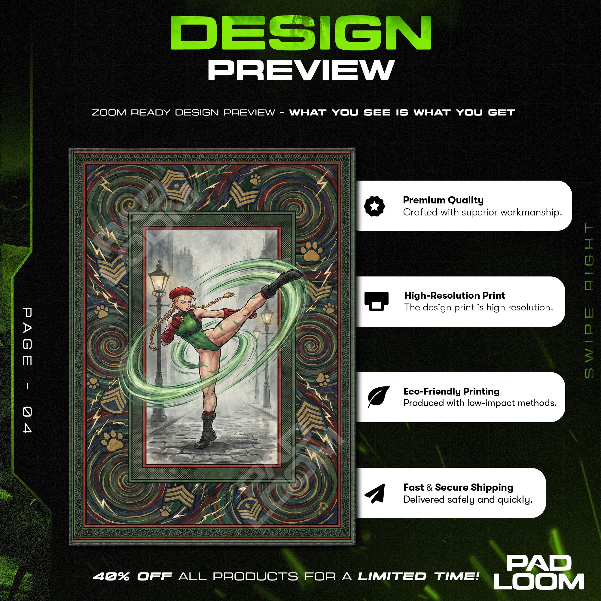 Chair character design printed on rug