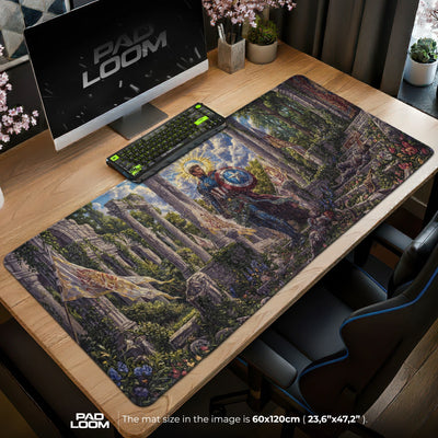 Captain America Ruins Vigil Mouse Pad - Marvel Desk Mat
