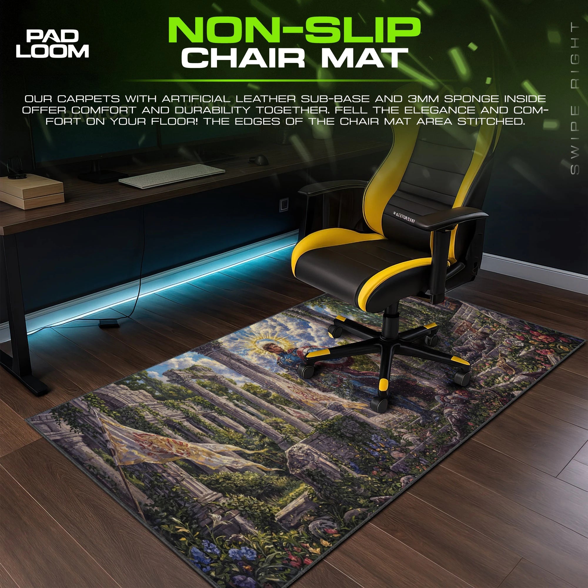 Captain America Ruins Vigil Mouse Pad - Marvel Desk Mat
