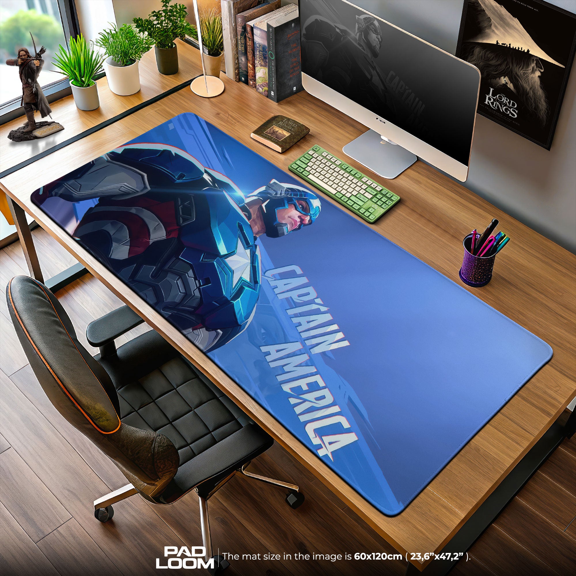 Captain America Shield Armor Mouse Pad, Marvel Hero Desk Mat