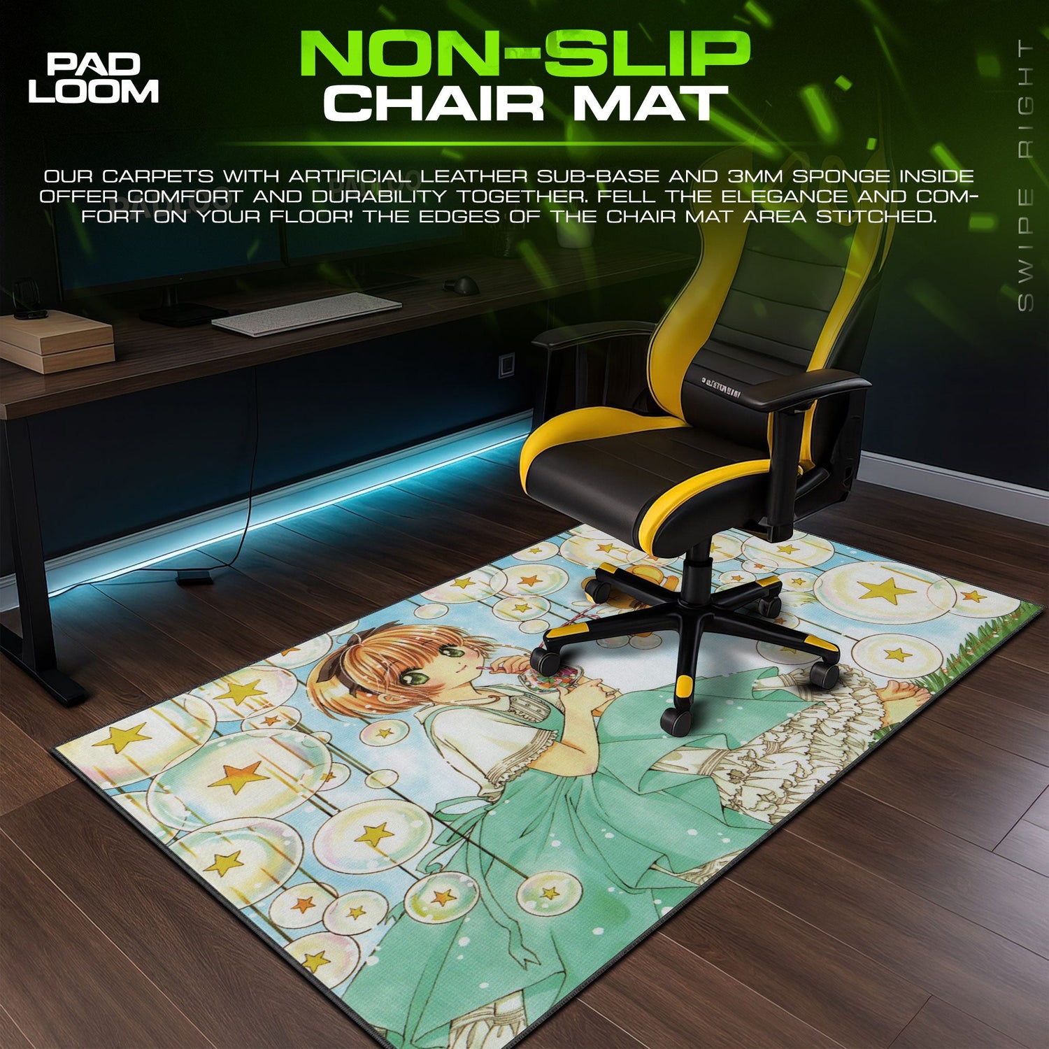 Cardcaptor Sakura Bubbles Mouse Pad, Anime Cute Desk Mat Padloom