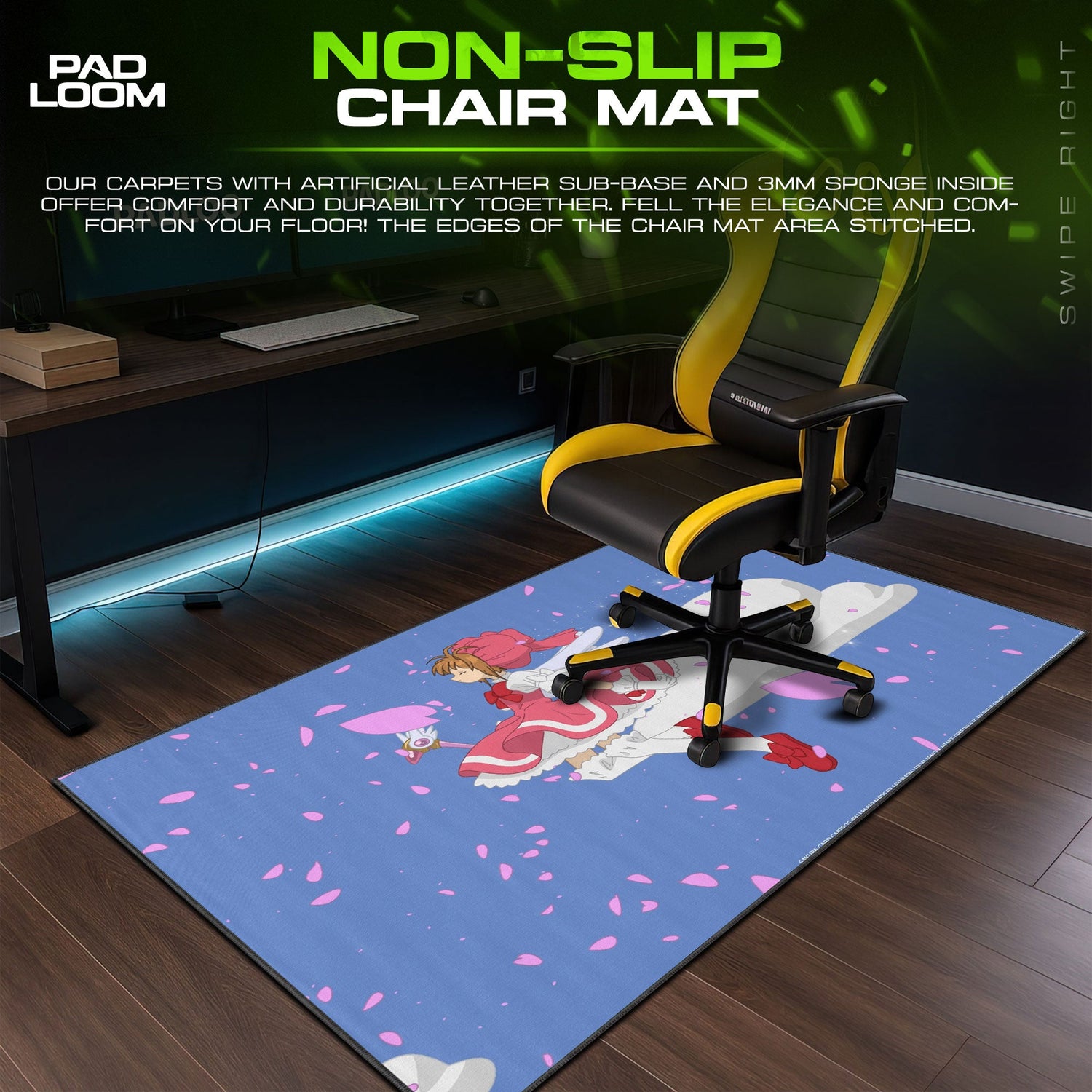 Cardcaptor Sakura Pink Dress Mouse Pad, Anime Magical Desk Mat Padloom