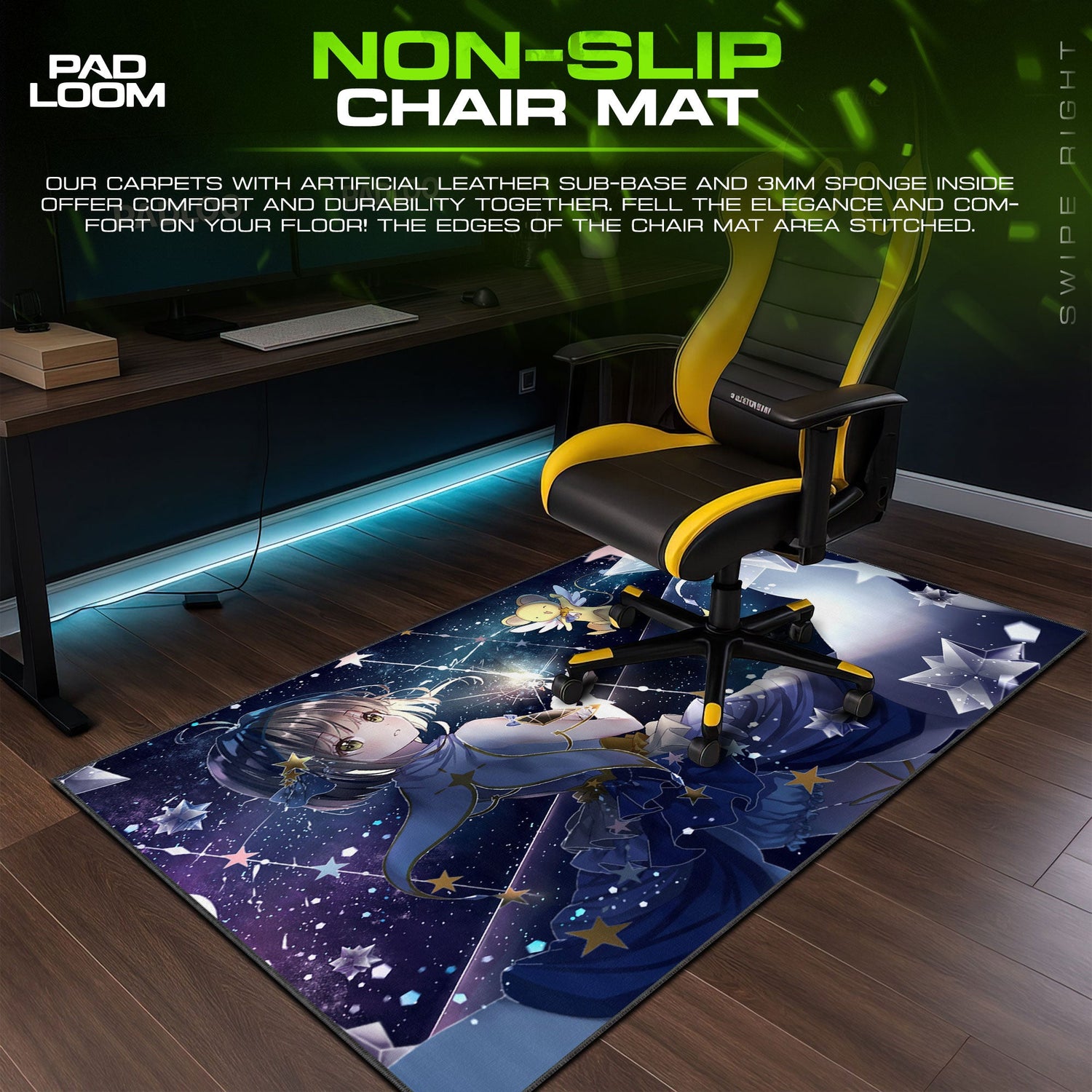 Cardcaptor Sakura Starry Night Mouse Pad, Anime Fantasy Desk Mat Padloom