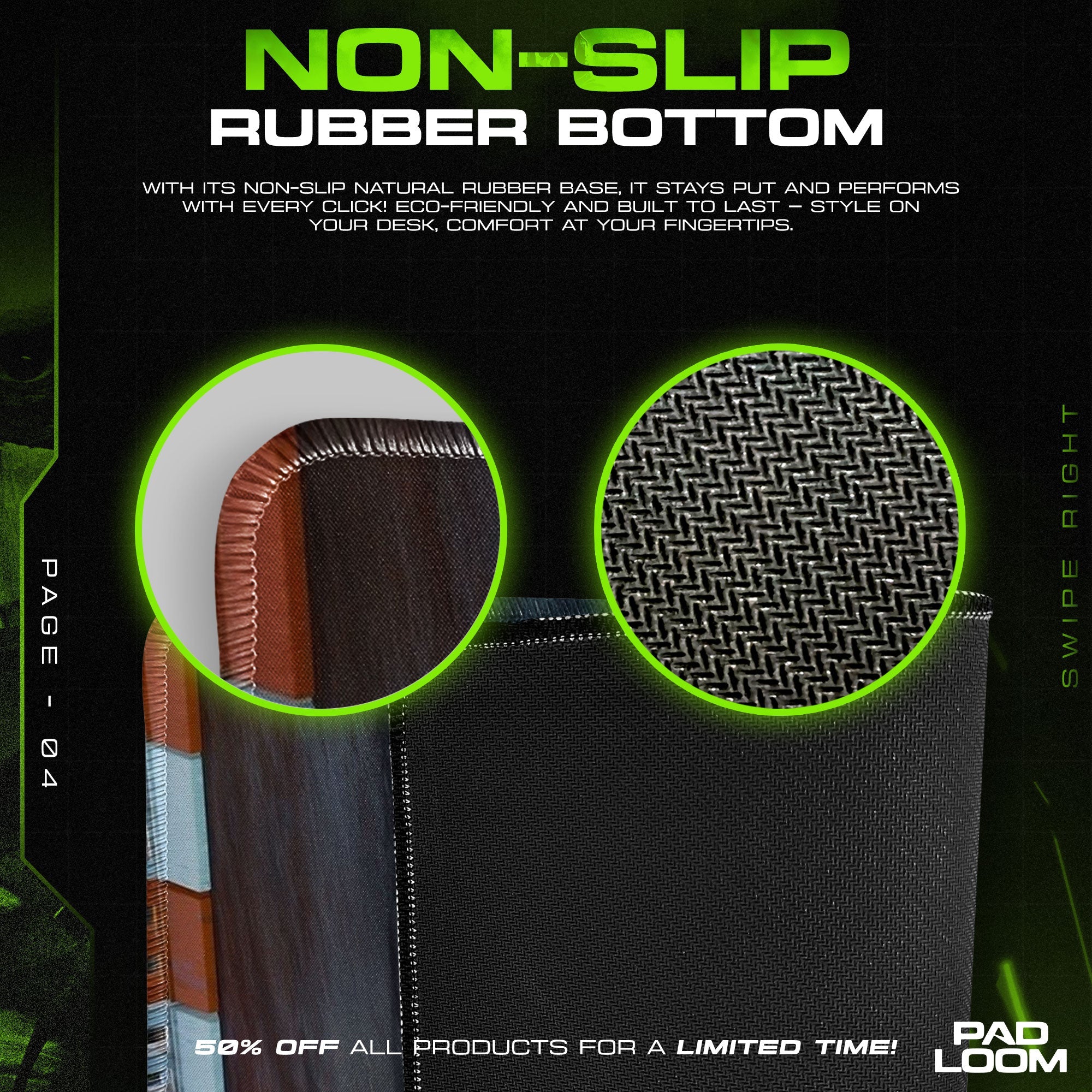 Lightning Racer Mouse Pad - Drift Power Gaming Desk Mat Padloom