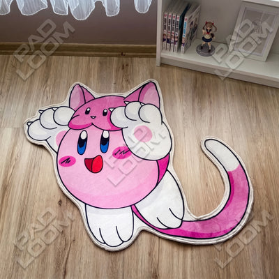 Cat Kirby Rug - Shaped Anime Bedroom Area Rug