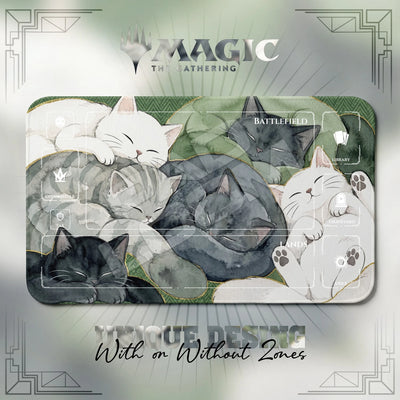 Cat Nap Pile Playmat - MTG Magic Mat