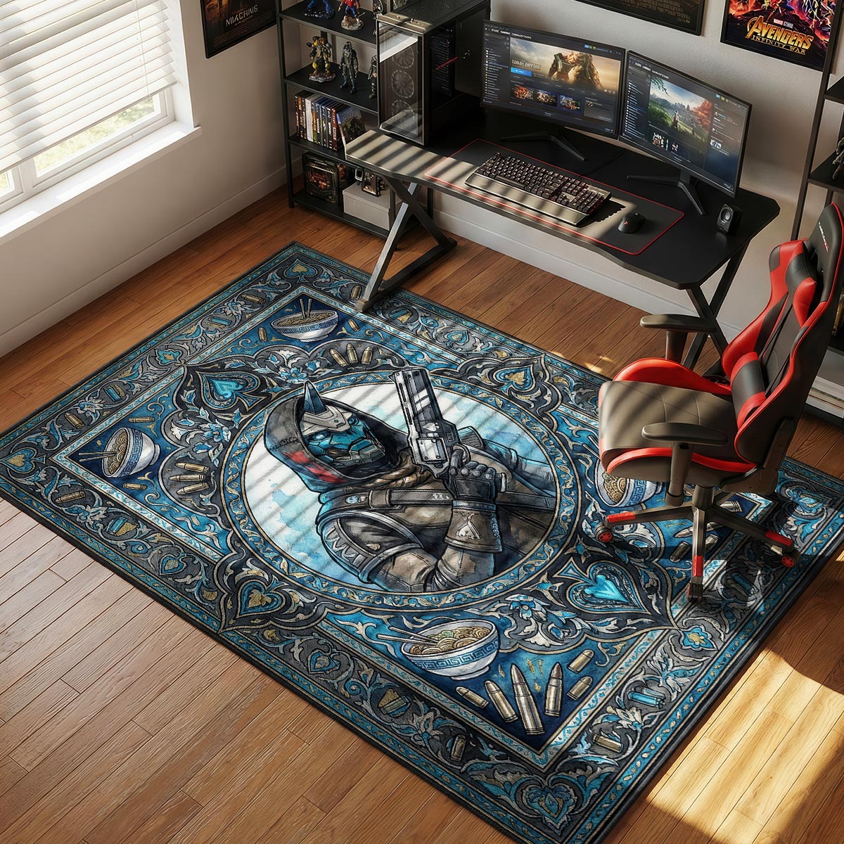 Cayde-6 Ace Portrait Rug - Destiny 2 Chair Mat