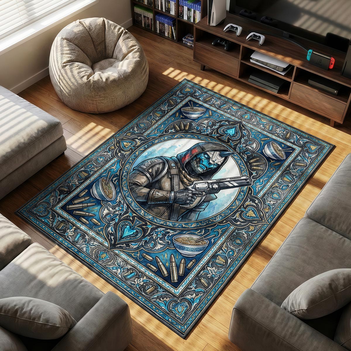 Cayde-6 Ace Portrait Rug - Destiny 2 Chair Mat