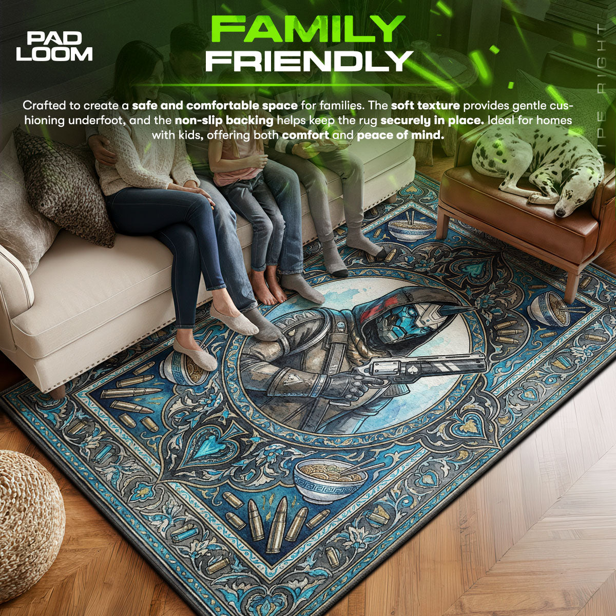 Cayde-6 Ace Portrait Rug - Destiny 2 Chair Mat