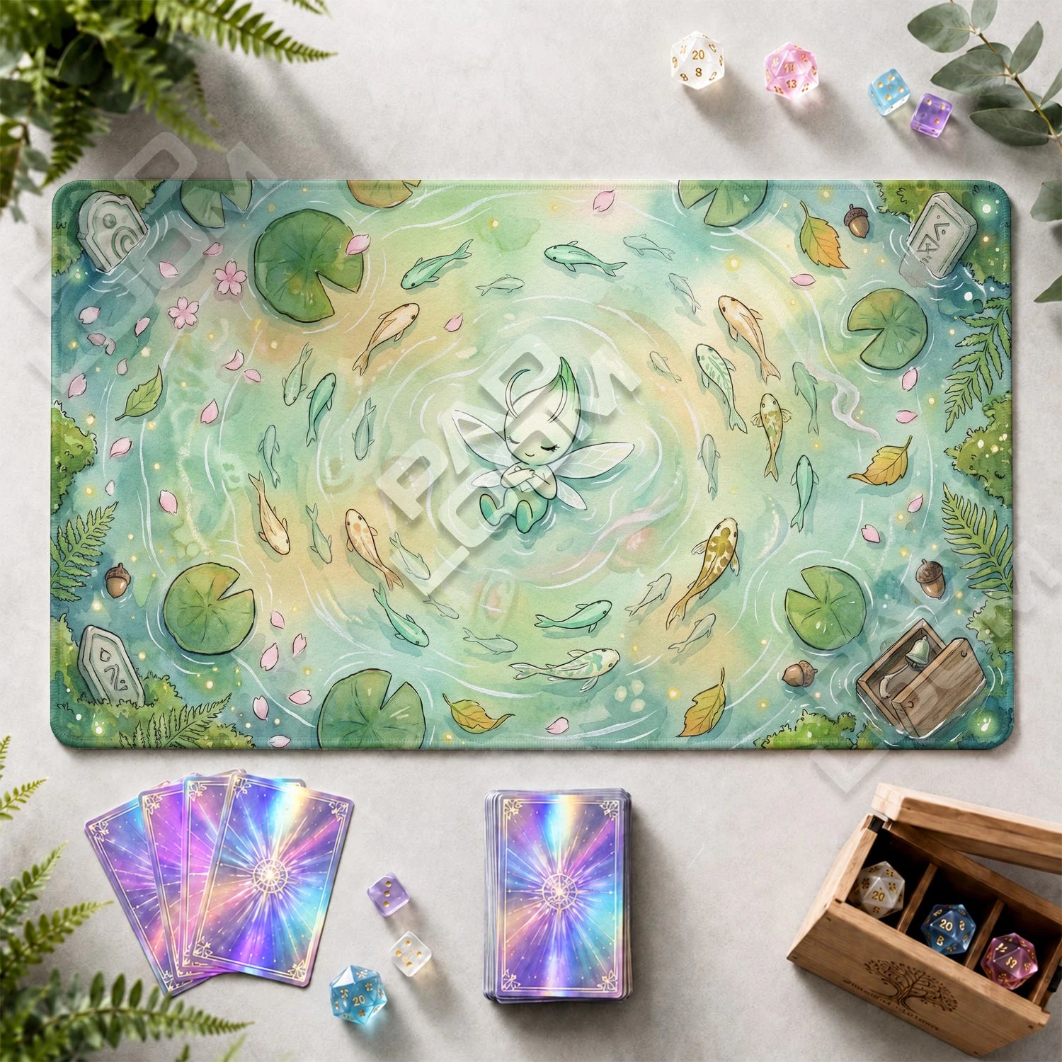 Celebi Forest Playmat - Pokemon TCG Mat - view 2