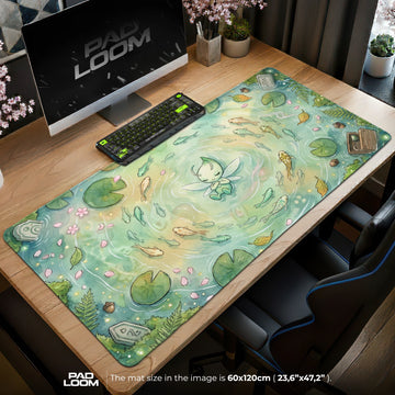 Celebi Grove Pond Mouse Pad - Pokemon Desk Mat