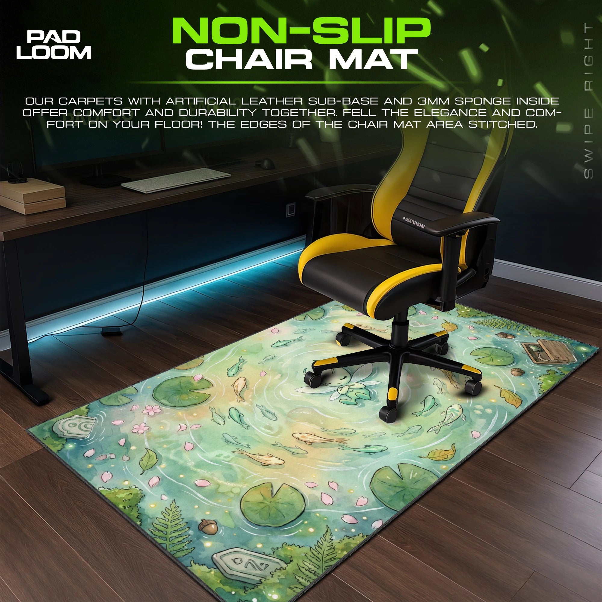 Celebi Grove Pond Mouse Pad - Pokemon Desk Mat