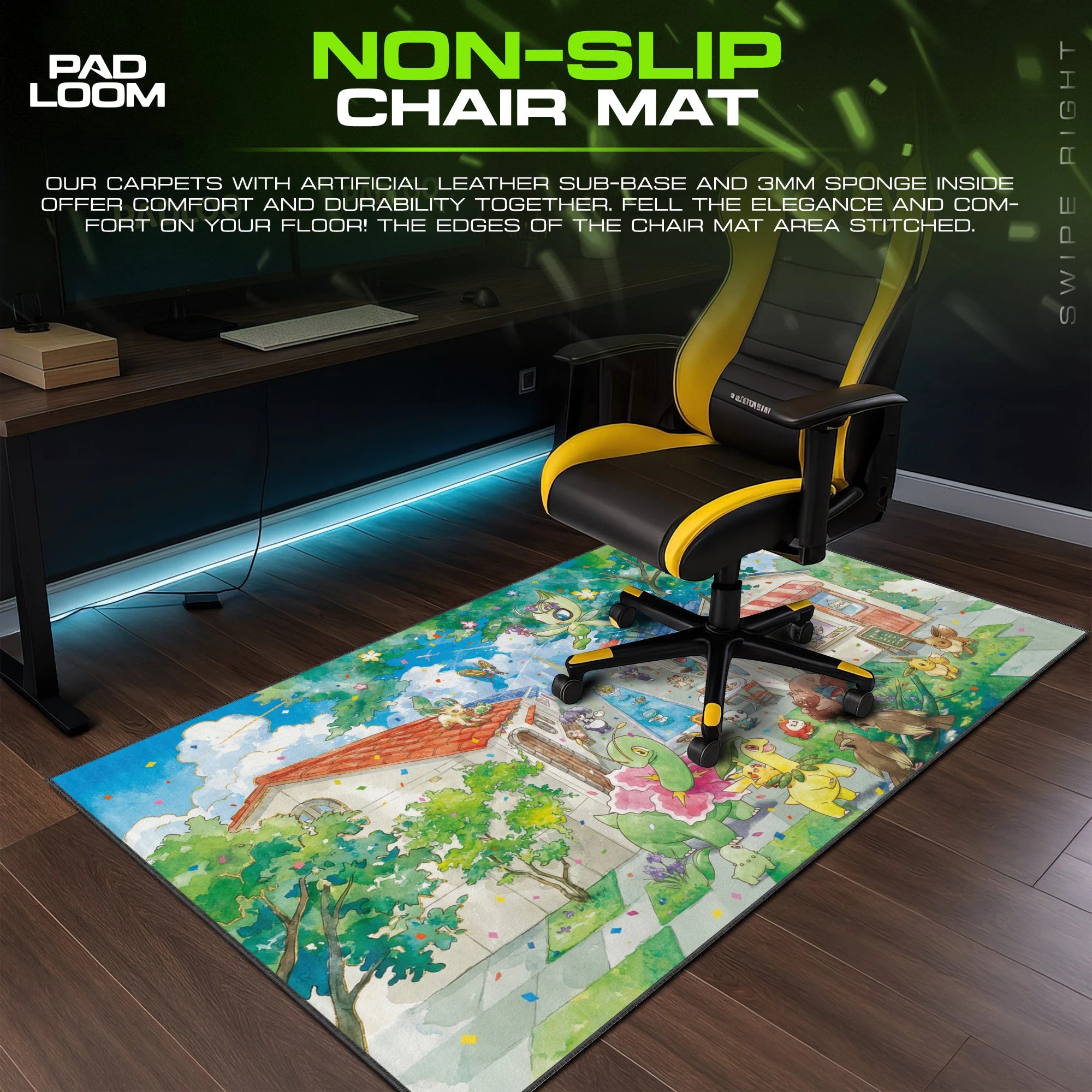 Celebi Town Festival Mouse Pad - Pokemon Desk Mat