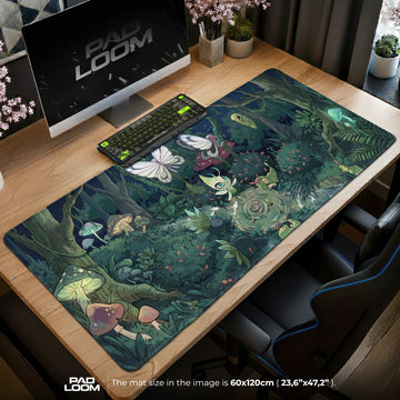 Celebi Twilight Forest Mouse Pad - Pokemon Desk Mat