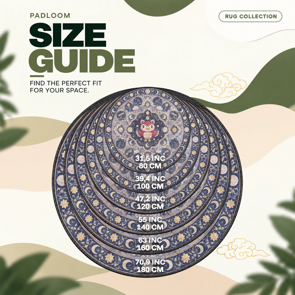 Celeste Stargazing Round Rug - Animal Crossing Chair Mat
