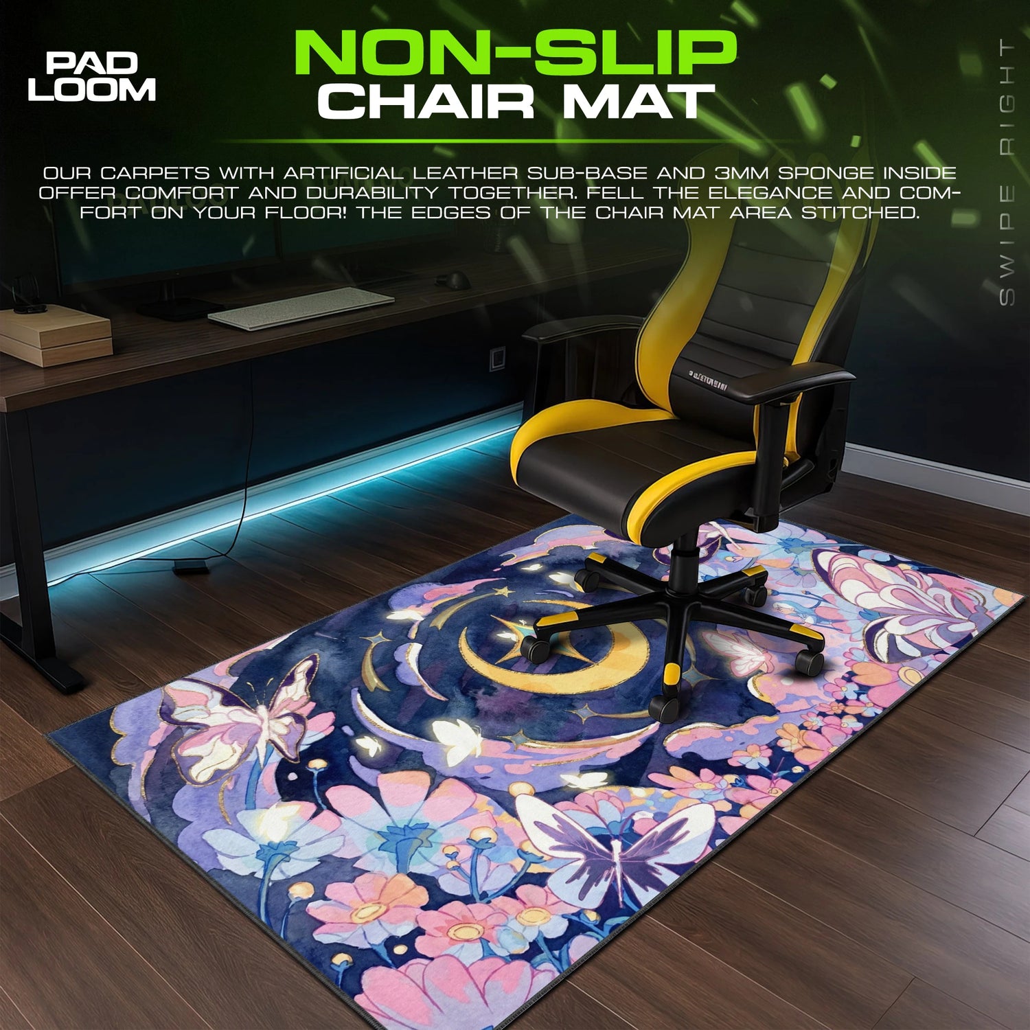 Celestial Moon Garden Mouse Pad - Fantasy Desk Mat
