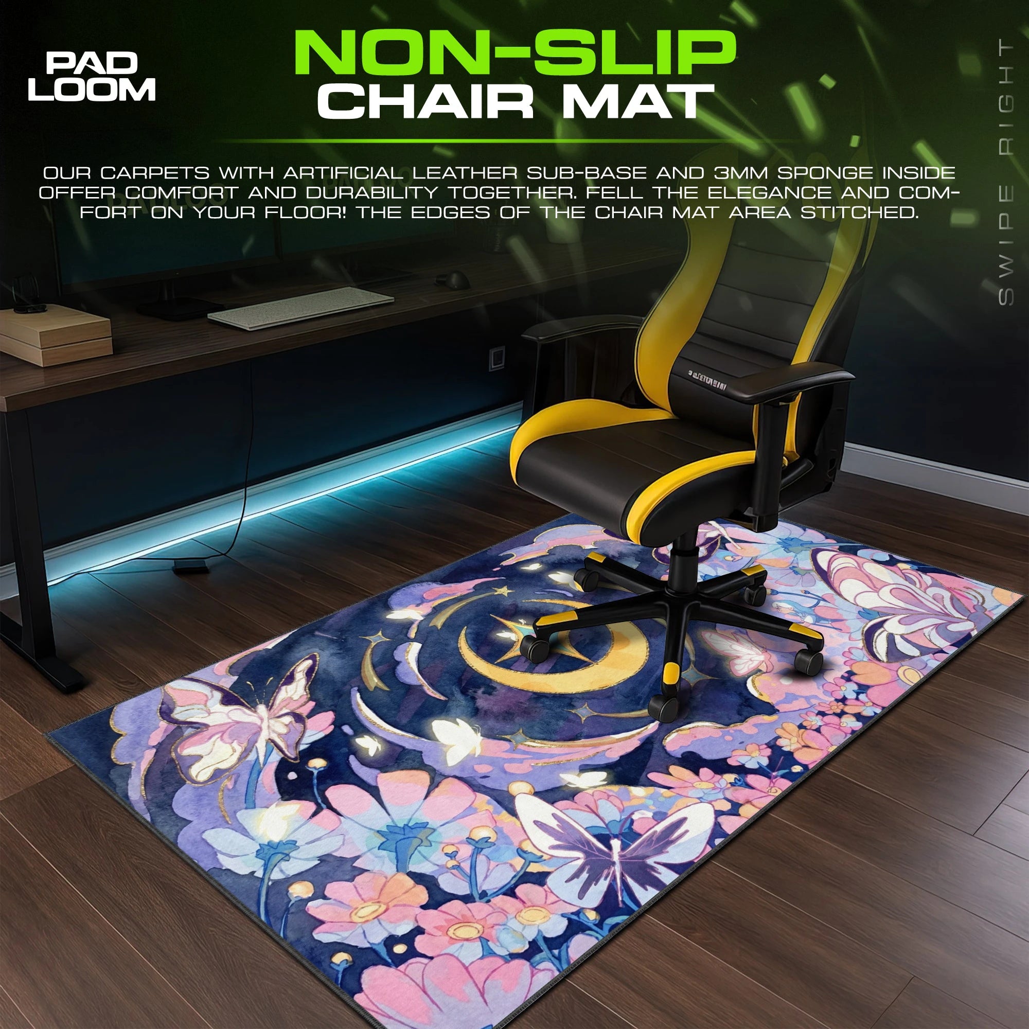 Celestial Moon Garden Mouse Pad - Fantasy Desk Mat