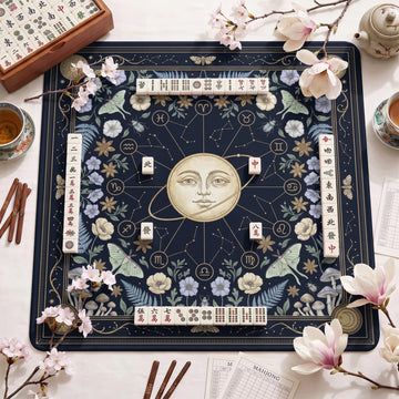 Celestial Zodiac Mahjong Mat – neoprene mah jongg table mat