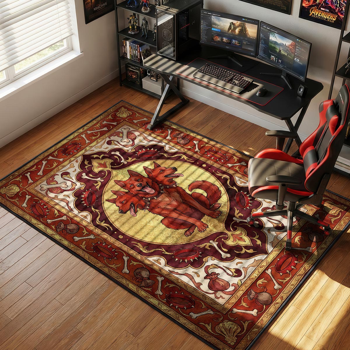 Cerberus Loyal Guardian Rug - Hades Chair Mat