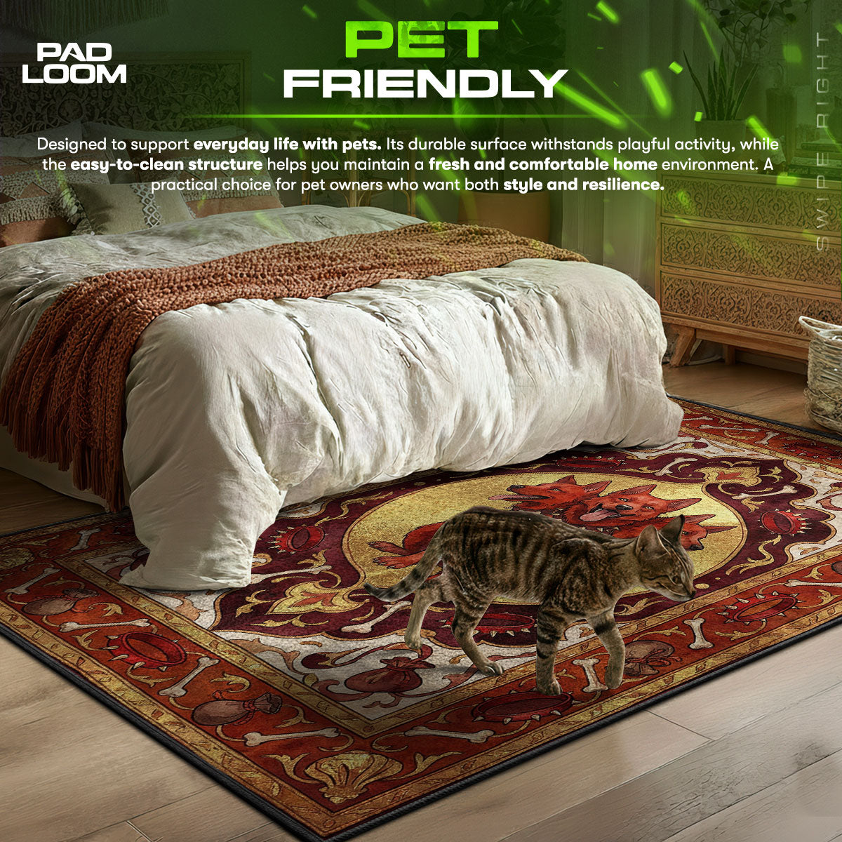 Cerberus Loyal Guardian Rug - Hades Chair Mat