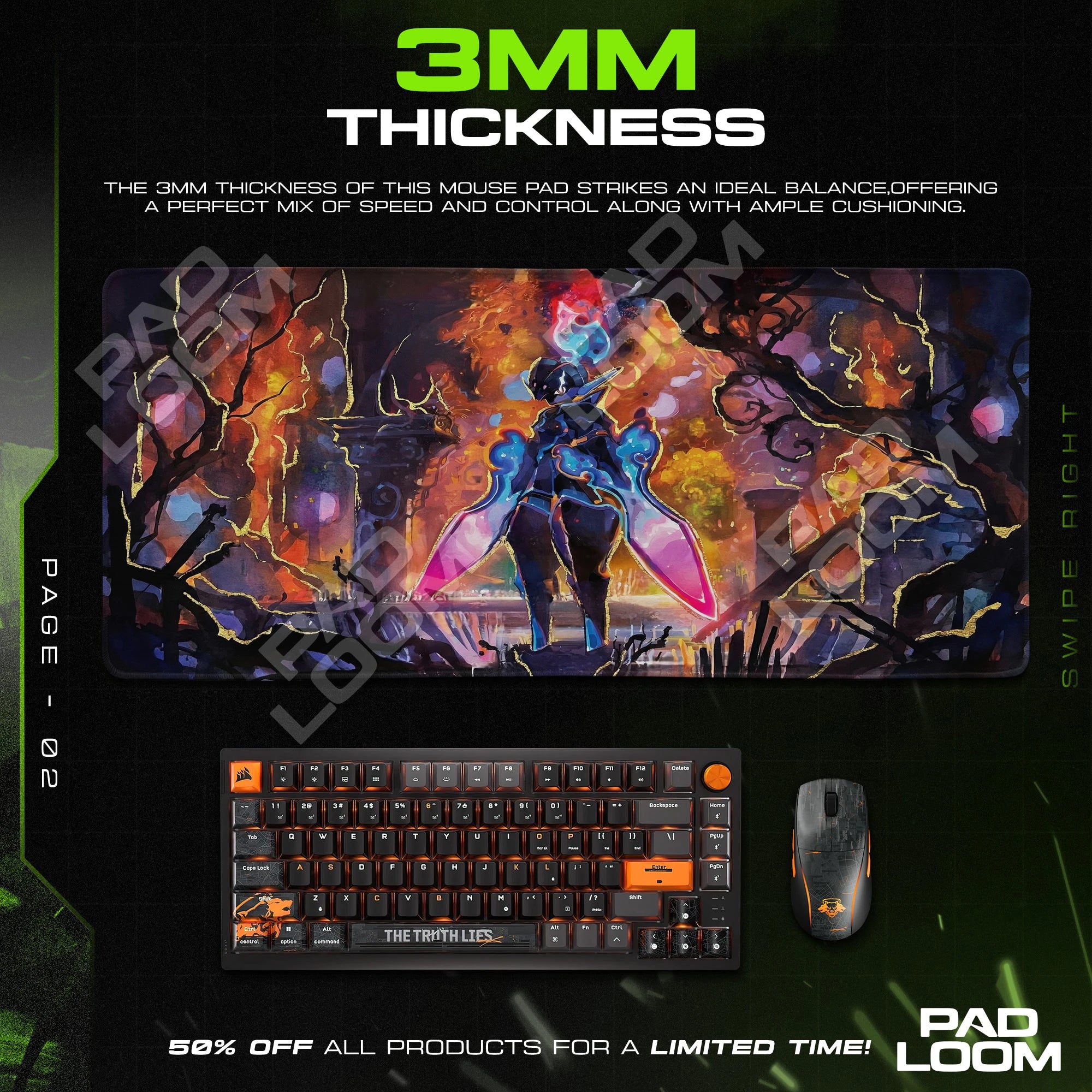 Ceruledge Ember Blade Mouse Pad - Pokemon Desk Mat