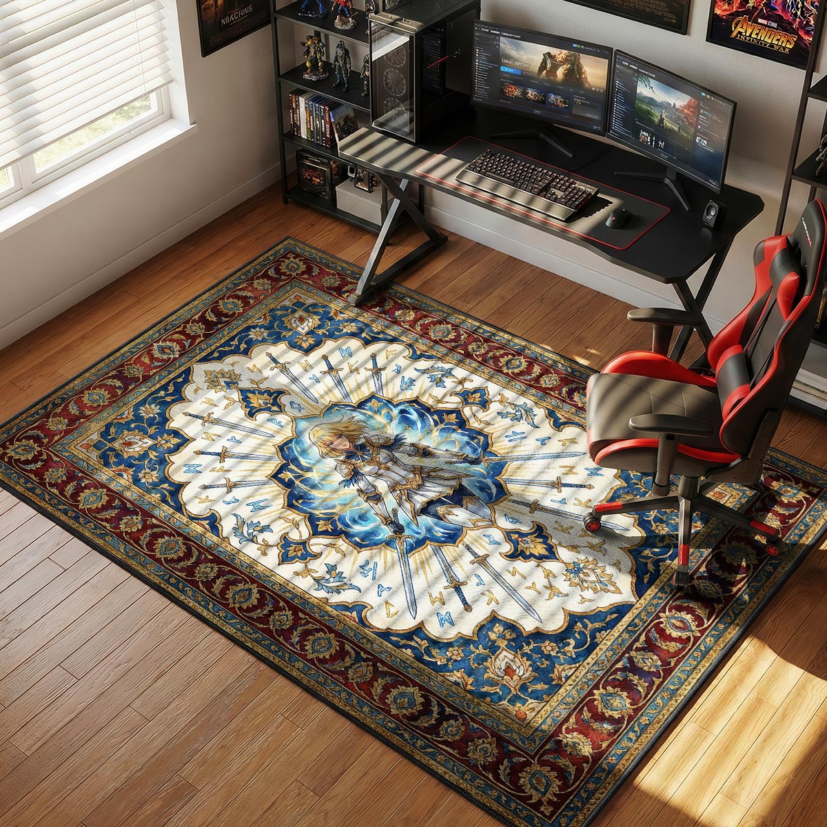 Cha Hae-In Strahlende Schwerter Teppich - Solo Leveling Stuhlmatte