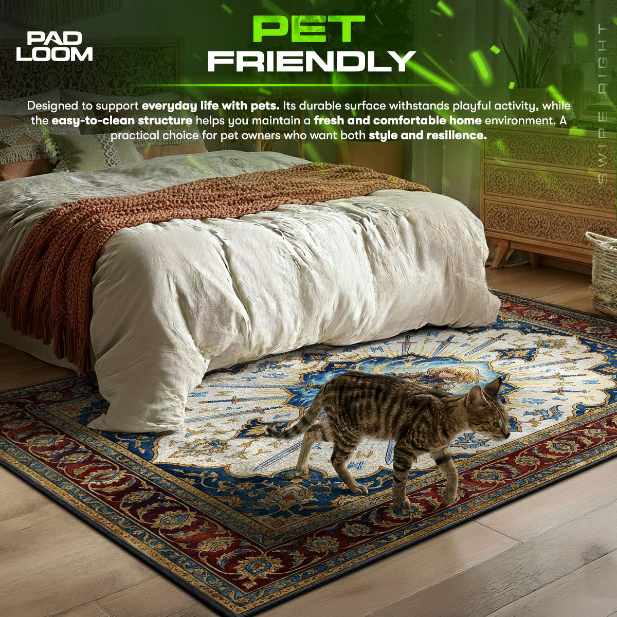 Cha Hae-In Strahlende Schwerter Teppich - Solo Leveling Stuhlmatte