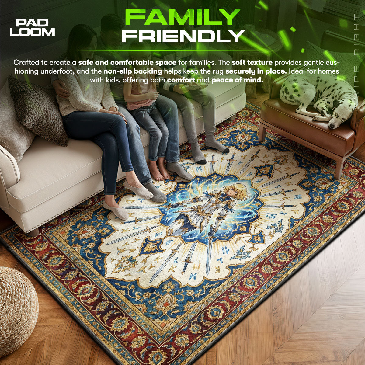 Cha Hae-In Strahlende Schwerter Teppich - Solo Leveling Stuhlmatte