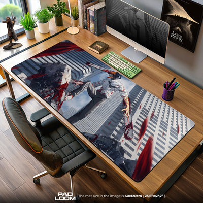Chainsaw Man Battle Scene Mauspad, Urban Anime Schreibtischmatte