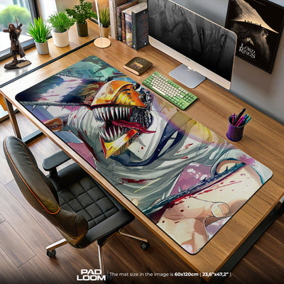Chainsaw Man Blood Battle Mauspad, Intensive Anime Schreibtischmatte
