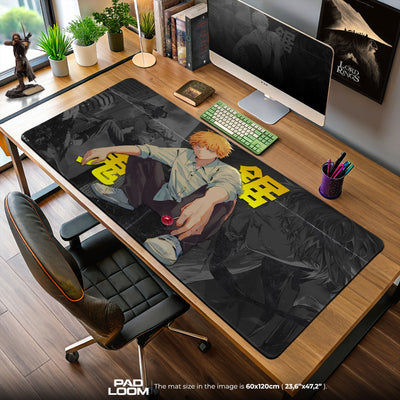 Chainsaw Man Denji Urban Pose Mouse Pad, Anime Gaming Desk Mat