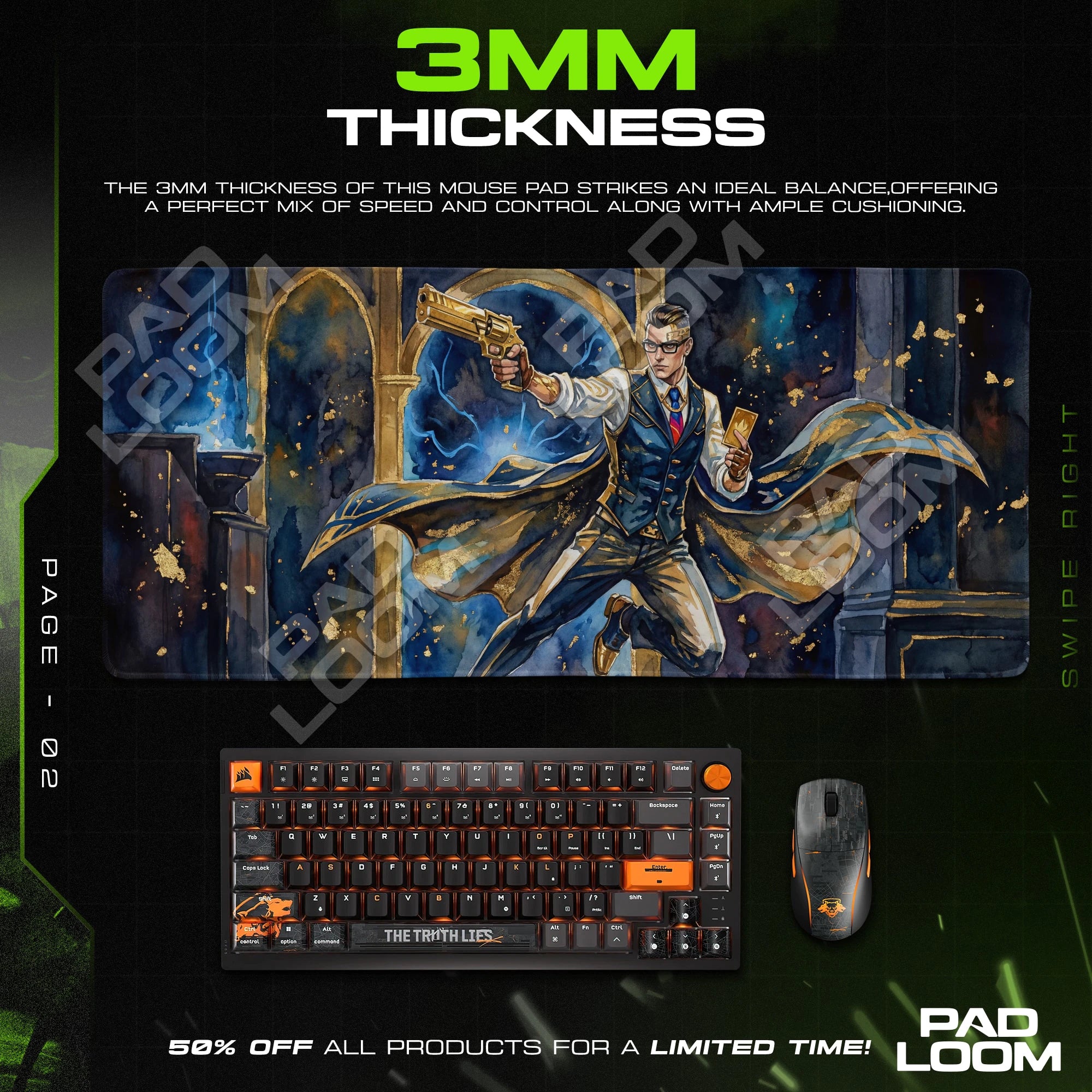 Chamber Golden Draw Mouse Pad - Valorant Desk Mat