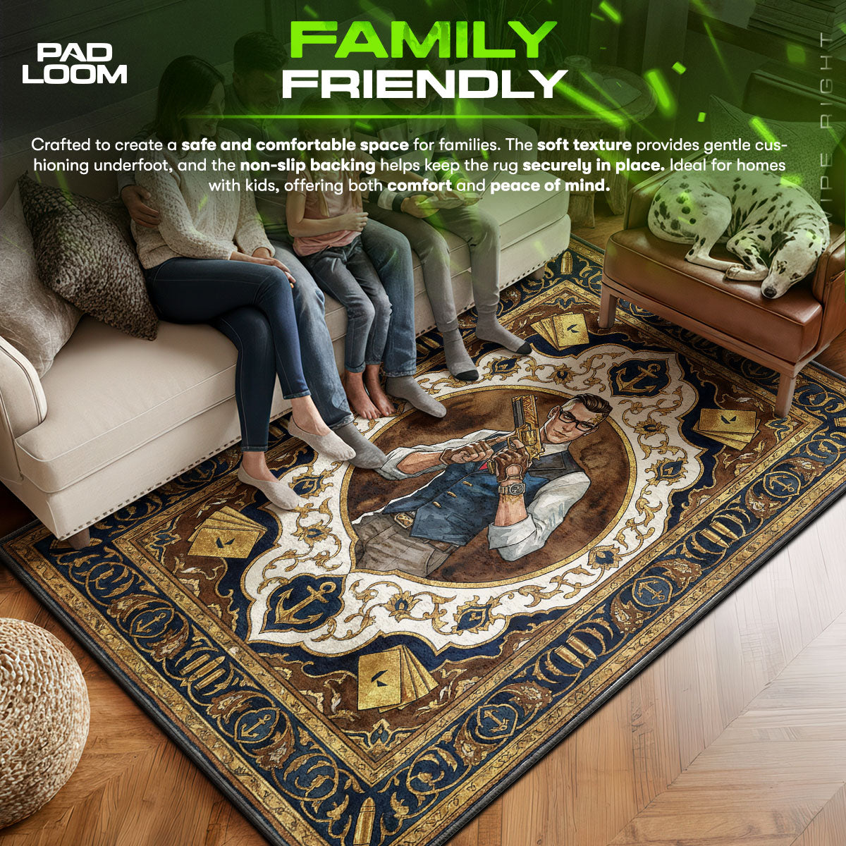 Chamber Royal Portrait Rug - Valorant Chair Mat