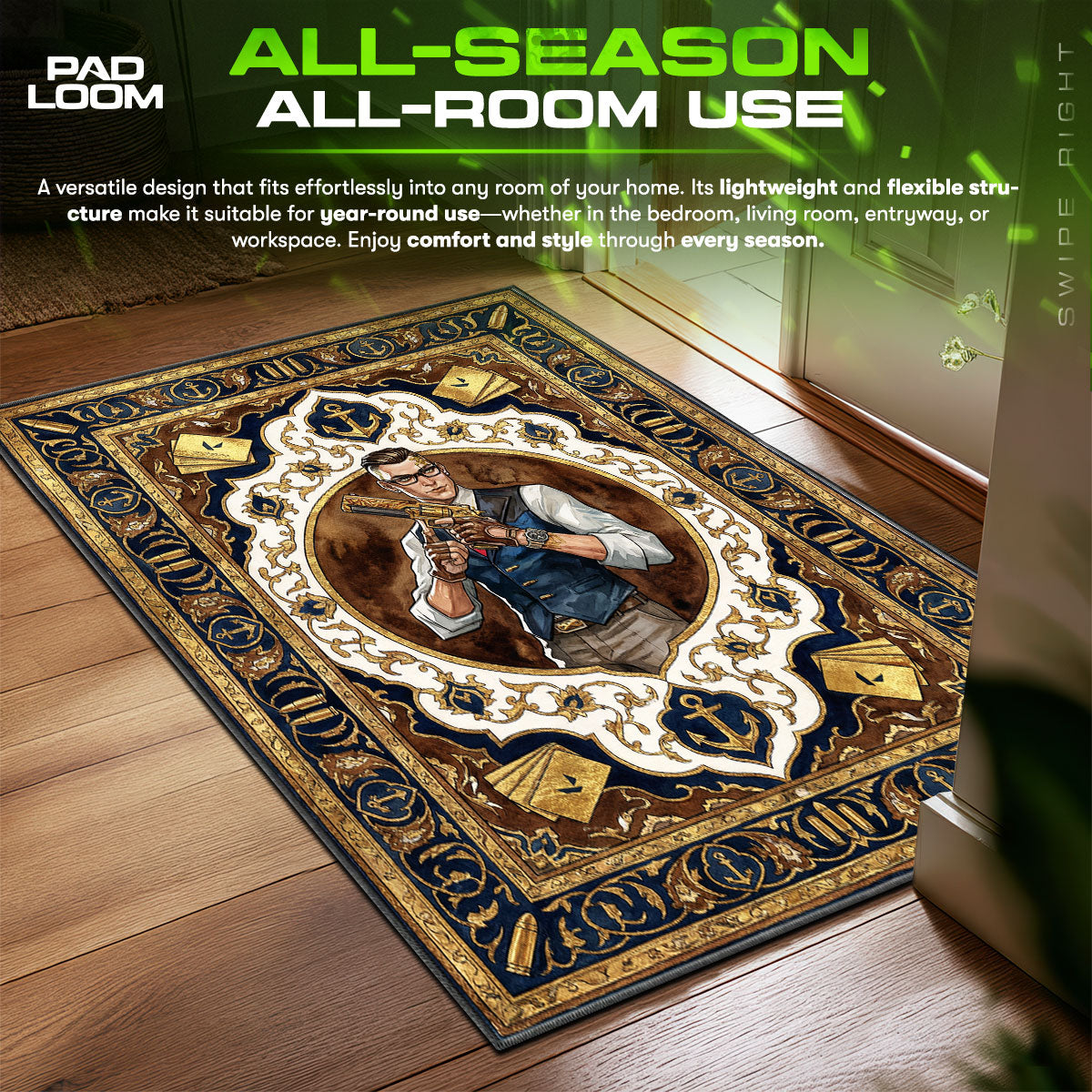 Chamber Royal Portrait Rug - Valorant Chair Mat