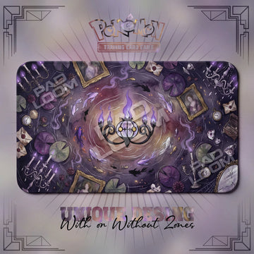 Chandelure Haunt Pokemon TCG playmat, 24x14 in mat design