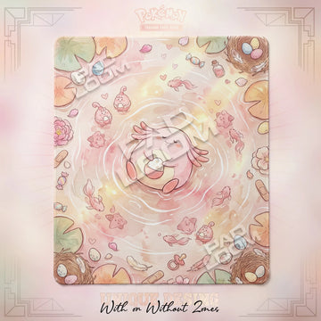 Chansey Nurture 2-player Pokemon TCG playmat, 24x28 in duel mat design